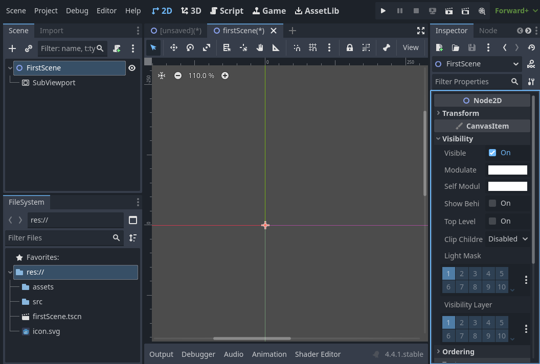 Editor working